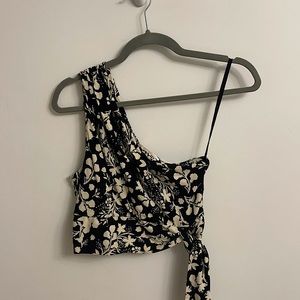 Free people one shoulder crop top S